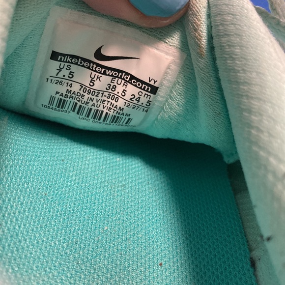 Nike Flex Run turquoise blue lightweight running shoes Women's 7.5 - Picture 10 of 10
